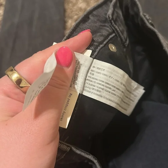 NWT Abercrombie & Fitch Women's Skinny Jeans - Charcoal Gray - Picture 5 of 10